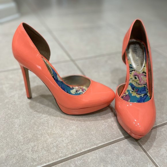 NEVER WORN Women's Madden Girl Size 7.5 Coral Heels - Picture 1 of 7